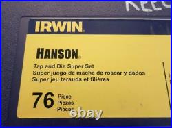 Irwin Hanson 26376 76-pc Machine Screw, Fractional, Metric Tap & Hex Die Set