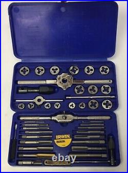 Irwin Hanson 39pc SAE/Fractional Tap and Die SUPER Set, #4 1/2 NF/NC #25914