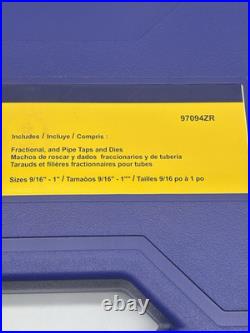 Irwin Hanson 97094ZR Tap and Hexagon Die 25 Piece Master Set 9/16-1