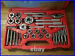New Main Case w/ 28 Pieces Irwin Hanson 97312 Metric Tap and Die Set 