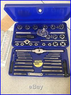 Irwin Tap And Die Set, Standard And Metric 24606 26317 New 41 Piece Sets