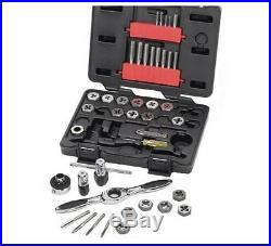 KD Tools 40-Piece SAE Tap and Die Set GearWrench Holder Carbon Steel Work