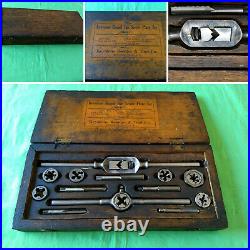 Keystone Round Die Screw Plate Set Millersburg PA USA 1912 Original Wooden Box
