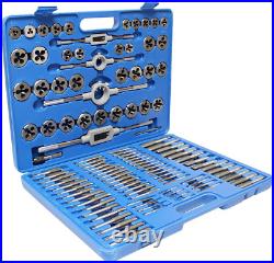 Large Tap and Die Set Metric 110 Piece Bolt and Pipe Tap Sets for Threading