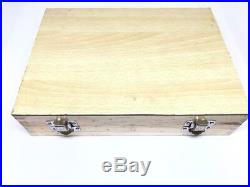Lathe Tailstock Tap & Die Holder Kit MT1 Shank Threading Tapping Set Wooden Box