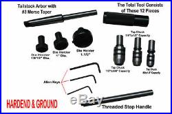 Lathe Tailstock Tap Die Holder Set MT3 Complete Solution EXCLUSIVE 3MT Shank