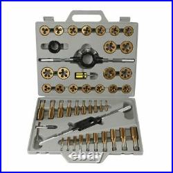 Lifetime Warranty 45pc Tap & Die Set Metric Tungsten Steel Titanium Coated tools