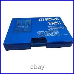 M2-M18 Complete Set of Tap and Die Sets, 110 Piece Set of Tap and Die Holder M2-M18 Complete Set of Tap and Die Sets, 110 Piece Set of Tap and Die Holder