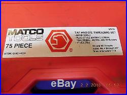 MATCO TOOLS 675TD 75 PIECE TAP AND DIE THREADING SET