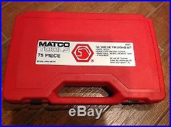 MATCO TOOLS 75 Piece Tap and Die Threading Set 675TD NC and NF THREADS