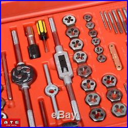 METRIC AND SAE INCH STEEL TAP & AND DIE TOOL THREADING THREAD TAPPING SET KIT