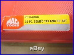 Mac Tools 76-pc Combo Tap and Die Set TD76COMBOS both Metric & Standard