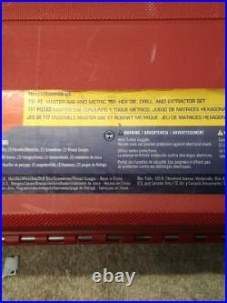 Mac Tools TD117COMBOS-US Master 117pc SAE, Metric Tap, Hex Die, Drill, Extractor Set