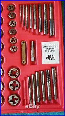 Mac tools tap and die set with drill bit sets mechanics