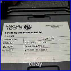 Matco 5pc Tap and Die Drive Tool Set MST505 with Case (SPG044380)
