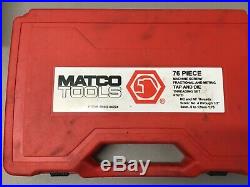 Matco 676TD 76 Piece Fractional & Metric Tap & Die Set in a Case