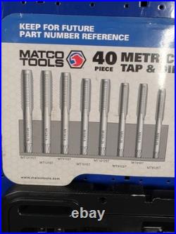 Matco Tools 40MTDS 40 Piece Metric Tap and Die Set NICE