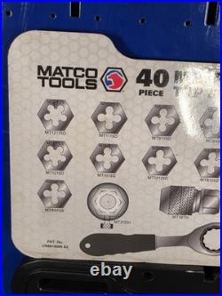 Matco Tools 40MTDS 40 Piece Metric Tap and Die Set NICE