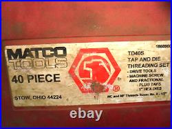 Matco Tools 40 Pc Tap & Die Threading Set (td40s/1860900)