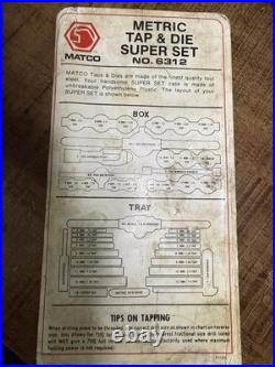 Matco Tools 42pc Metric Tap & Die Super Set No. 6312 Made in USA Complete Set