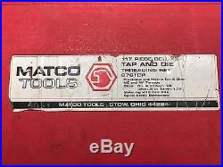 Matco Tools 676TDP 117 Piece Tap and Die Threading Set, SAE & Metric, USA