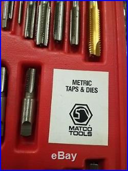 Matco Tools 676TD 76 Piece Combination Tap and Die Set Drill #499 SEE PICTURES