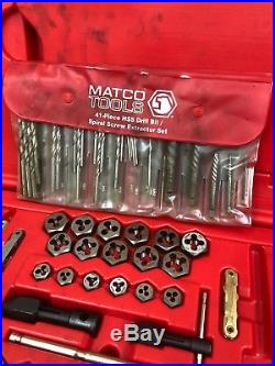 Matco Tools 676TD 76 Piece Tap and Die Set 41 Piece HSS Drill Bit Extractor Set