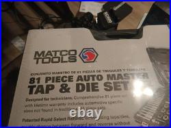 Matco Tools 81MATDS 81-Piece Auto Master Tap & Die Set Complete