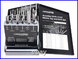 Metric 18 Pc H. S. S. Tap and Drill Set High Speed Steel for Metalworking