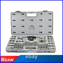 Metric Tap and Die Set 60 Pcs Hand Tapping Tool Screw Threading Set Plastic Case