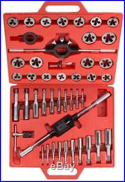 Metric Tap and Die Set TEKTON Made of Tungsten Alloy High Speed Steel (45-Piece)