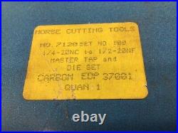 Morse Cutting Tools No. 7120 set NO. 100 1/4 2NC To 1/2 20NF Master tap & die set