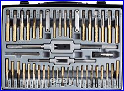Muzerdo 86-Pcs. Tap & Die Set Bearing Steel SAE/ Metric Tools, Titanium Co NEW
