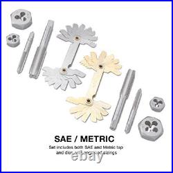 NEIKO 00908A SAE and Metric Tap and Die Set Alloy Steel Taps and Dies with He