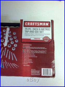 NEW Craftsman 75 Pc Inch & Metric Tap and Die Set 52377 MM SAE 75 PC