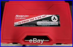 NEW Snap On TDTDM500A 76 piece Tap and Die Set