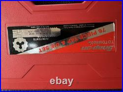 NEW Snap-On TDTDM500A Combination Tap Die Set 76 Piece NO RUST like others