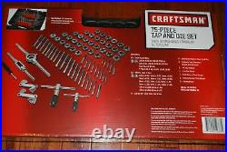 New Craftsman 75 Pc Tap & Die Carbon Alloy Steel Set 52377