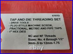 New Sealed Matco USA # 675td New Style 75 Piece Master Tap & Die Set Free Ship