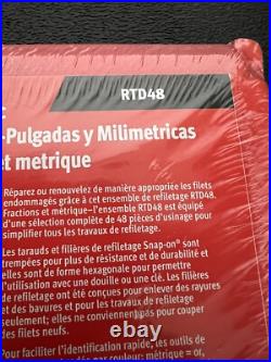 New! Snap On RTD48 Tap & Die Rethreading Set in Case Threading Tool Threading