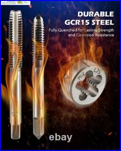 Orion Motor Tech 80Pc Tap and Die Set in SAE and Metric Sizes, Metric and Standa