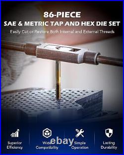 Orion Motor Tech 86pc Tap and Die Set in SAE and Metric, NEW