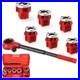 Pipe Threader Ratchet Kit, Manual Ratcheting Pipe Threading Tool Set with 6 N