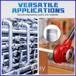 Pipe Threader Ratchet Kit, Manual Ratcheting Pipe Threading Tool Set with 6 N