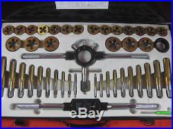 Pittsburgh 45 Piece SAE Tap And Die Set Metric Threads With Metal Case