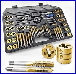 Professional 60PCS Metric & SAE Tap and Die Set Heavy-Duty with Storage Case