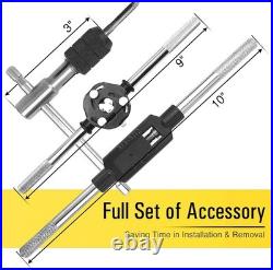 Professional 60PCS Metric & SAE Tap and Die Set Heavy-Duty with Storage Case