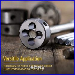 Professional 60PCS Metric & SAE Tap and Die Set Heavy-Duty with Storage Case