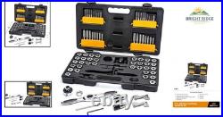 Professional 77 Pc Tap and Die Set with T-Wrench and Thread Pitch Gauges Professional 77 Pc Tap and Die Set with T-Wrench and Thread Pitch Gauges