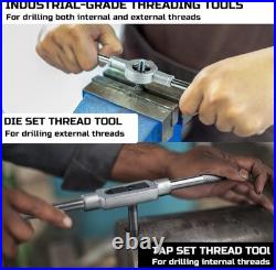 Professional 80-Piece SAE & Metric Tap and Die Set for Precision Repairs